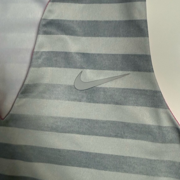 Nike Women's Gray and White Striped Tank Top - Picture 7 of 7